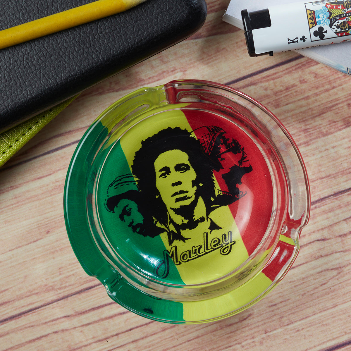 Glass Ashtray, Round, Multi (Diemeter: 8.5cm)