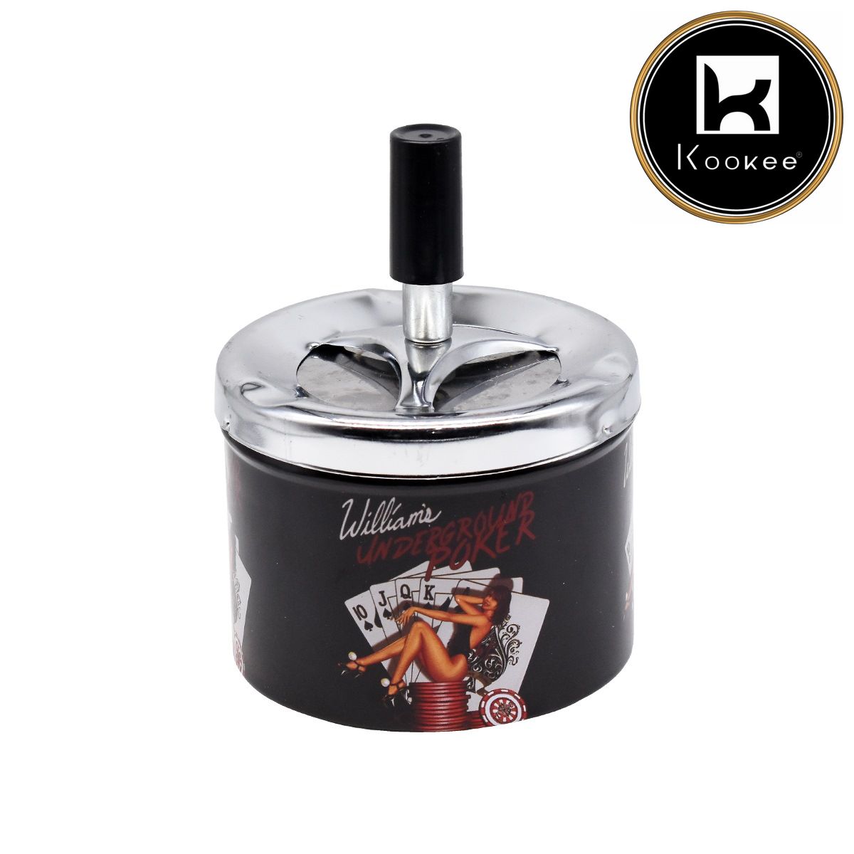 Kookee Push Down Ashtrays, Multi, ART08733