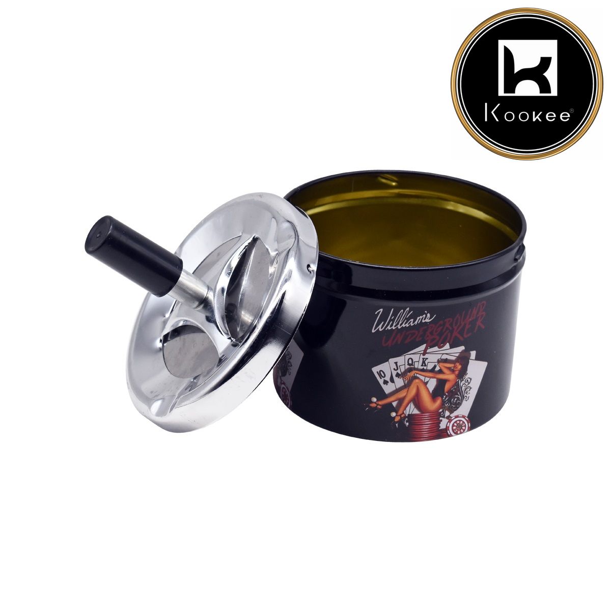 Kookee Push Down Ashtrays, Multi, ART08733