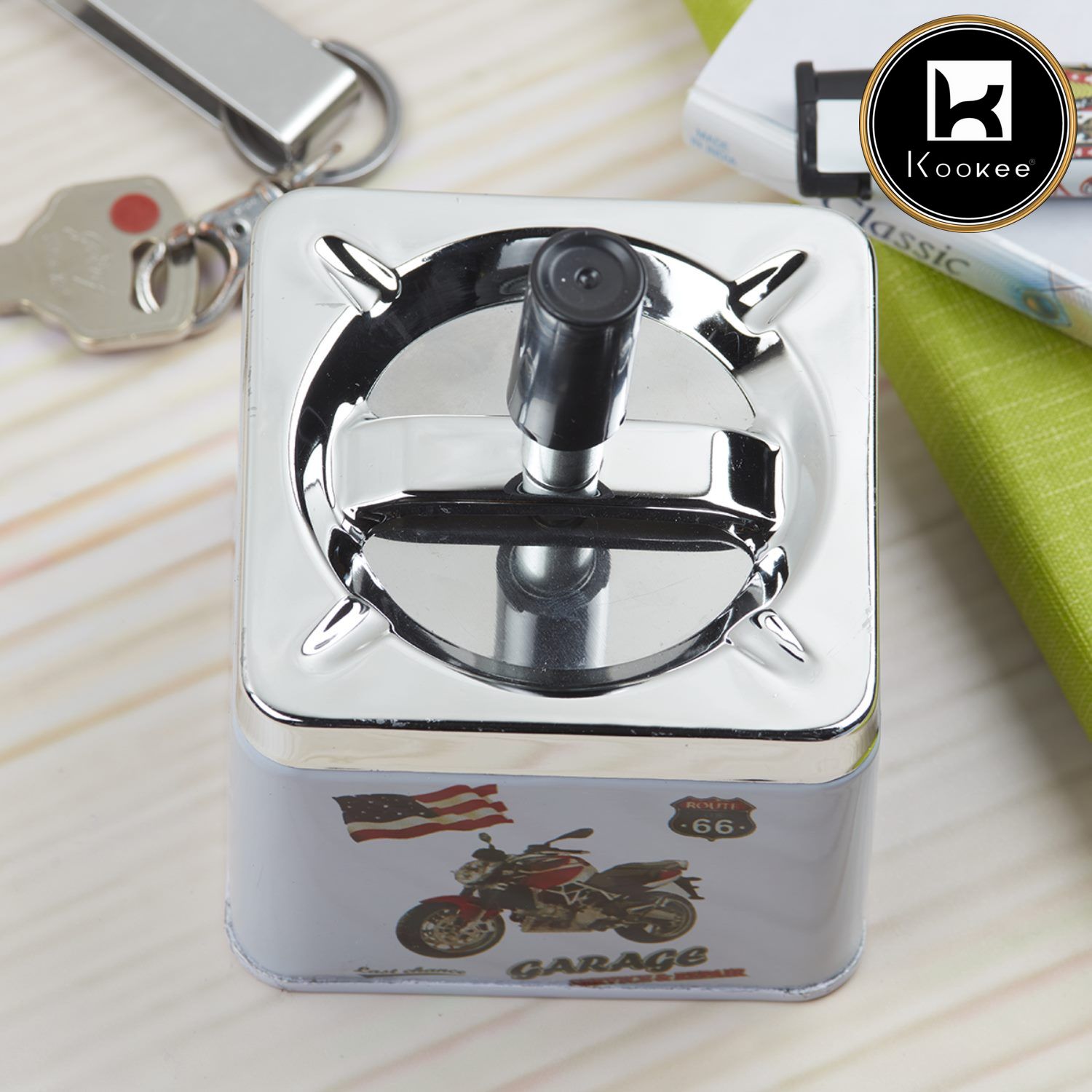 Kookee Push Down Ashtrays, Multi, ART08746