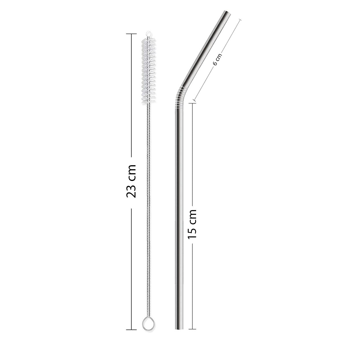 Stainless Steel Drinking Metal Straws 4 Bent for Kids and Adults