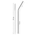 Stainless Steel Drinking Metal Straws 4 Bent for Kids and Adults