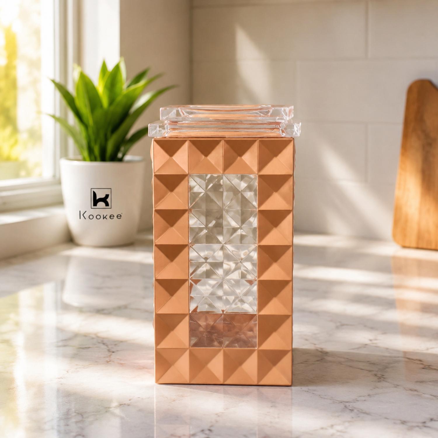Kookee Canister Jars (Acrylic), Rose Gold, ART08924