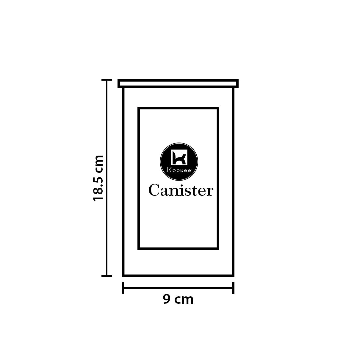 Acrylic Airtight Canister Jar & Container, Square, Copper (4x7 in) (8924)