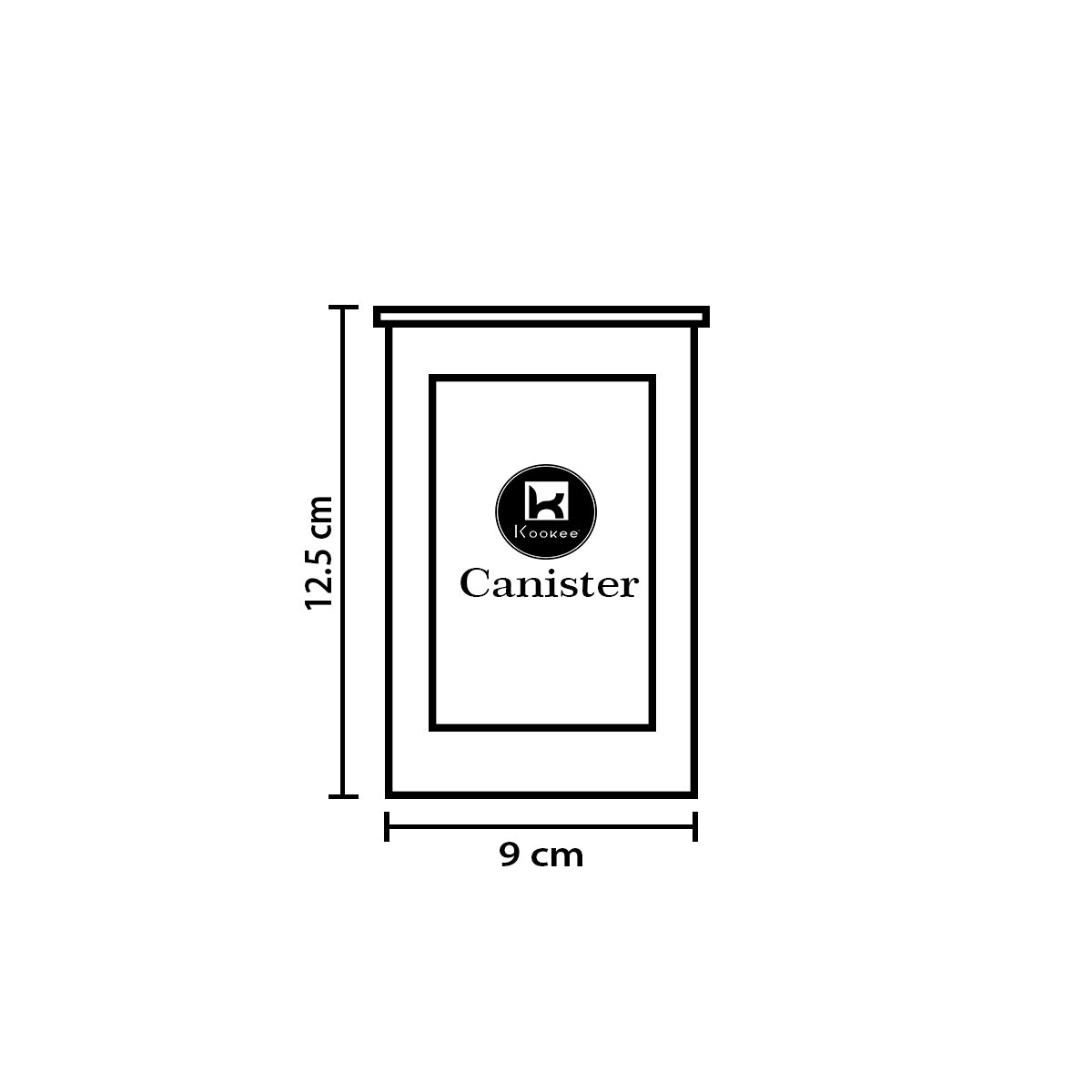 Acrylic Airtight Canister Jar & Container, Square, Silver (4x5 in) (8927)