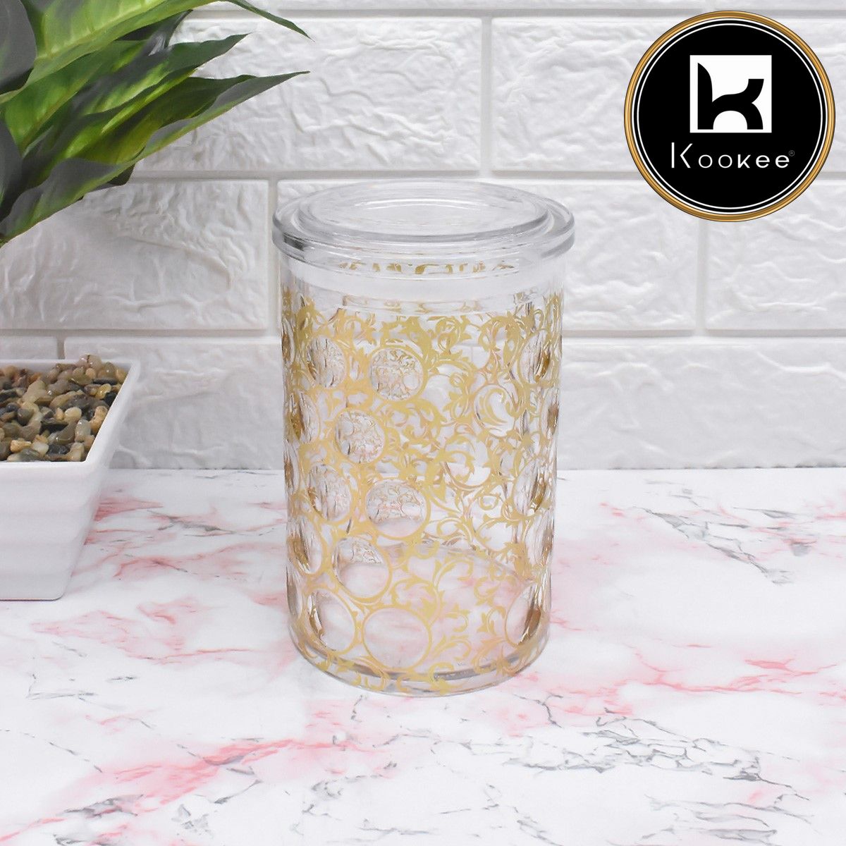Kookee Canister Jars (Acrylic), Gold, ART08946