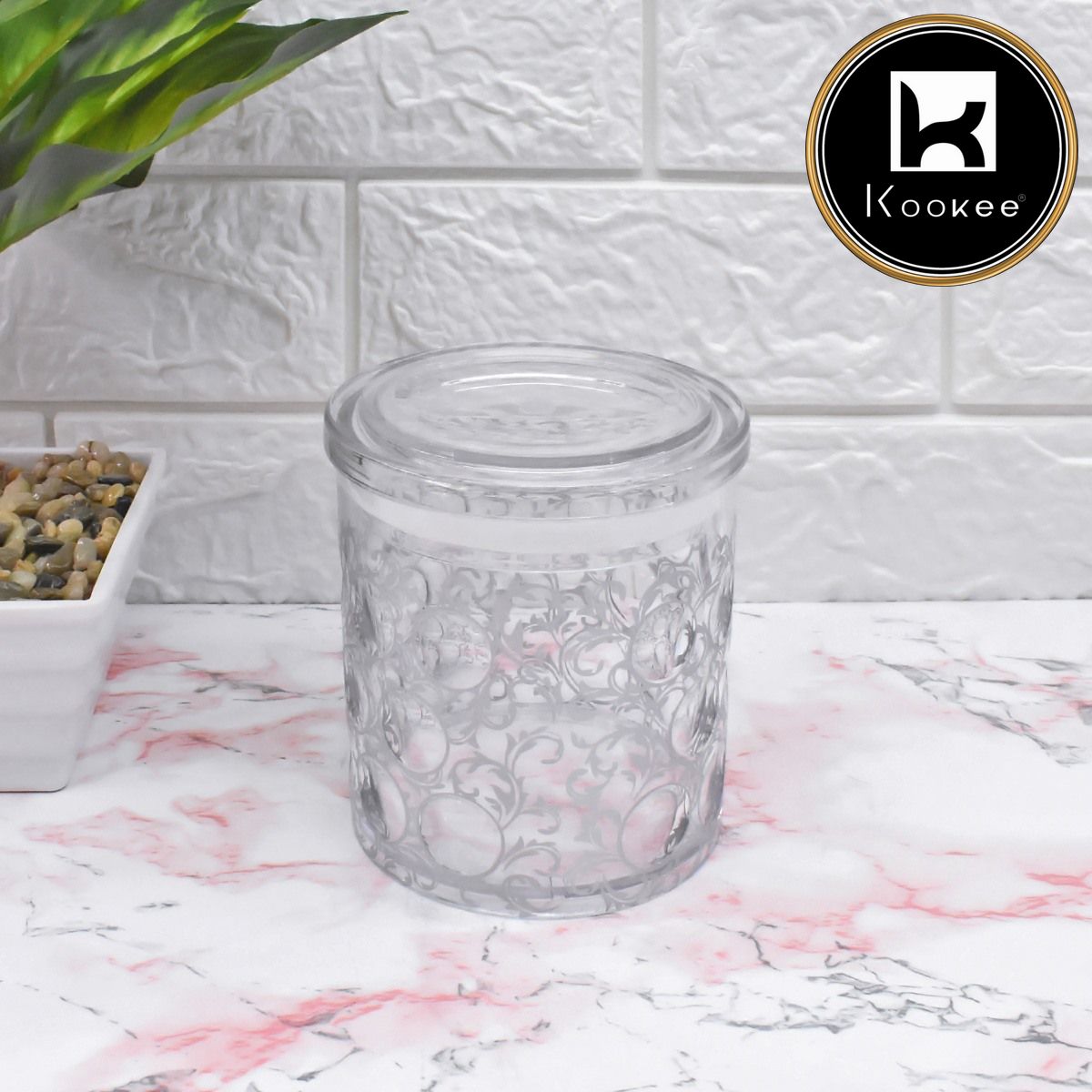 Kookee Canister Jars (Acrylic), Silver, ART08950