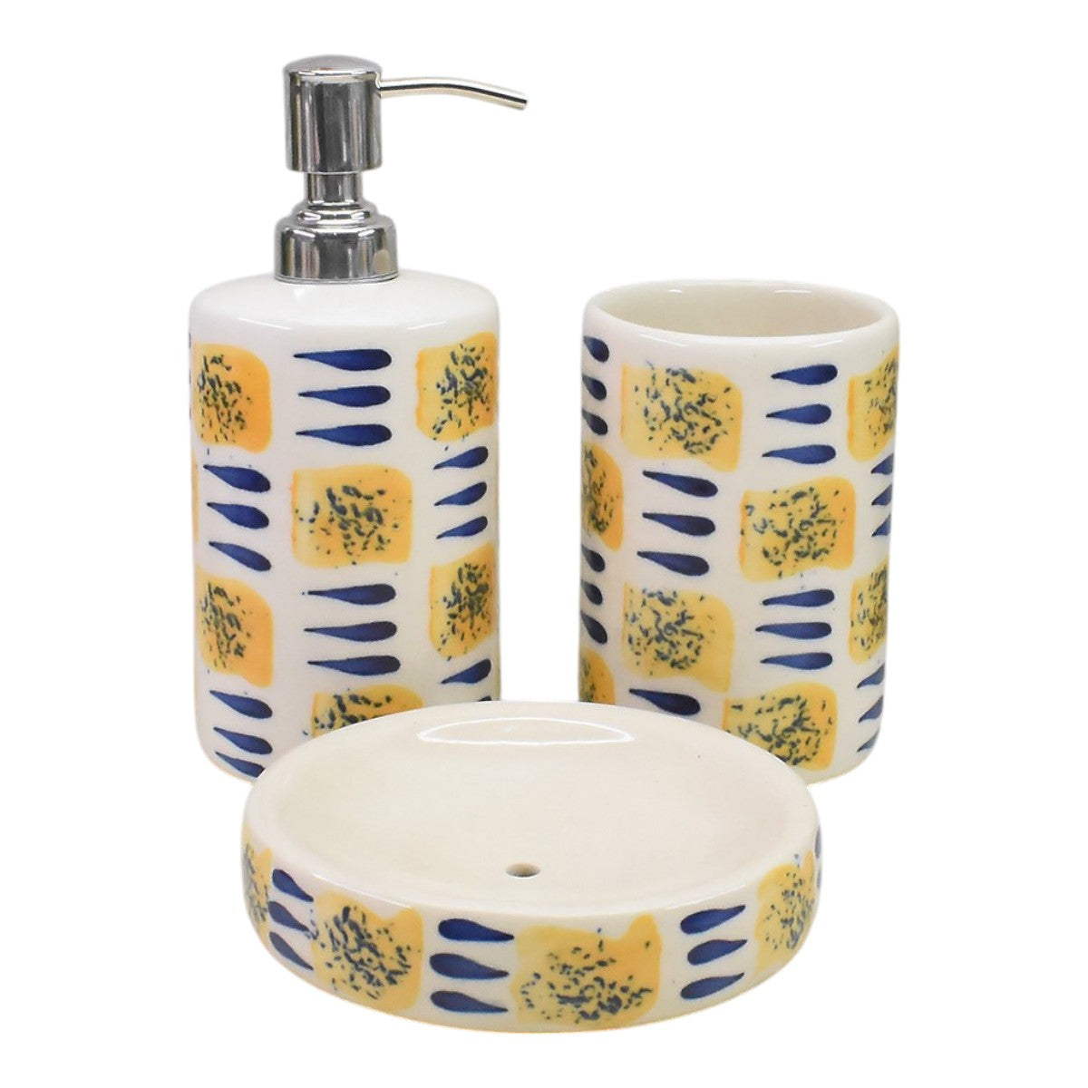 Kookee Ceramic Bathroom Sets, Multi, ART08993