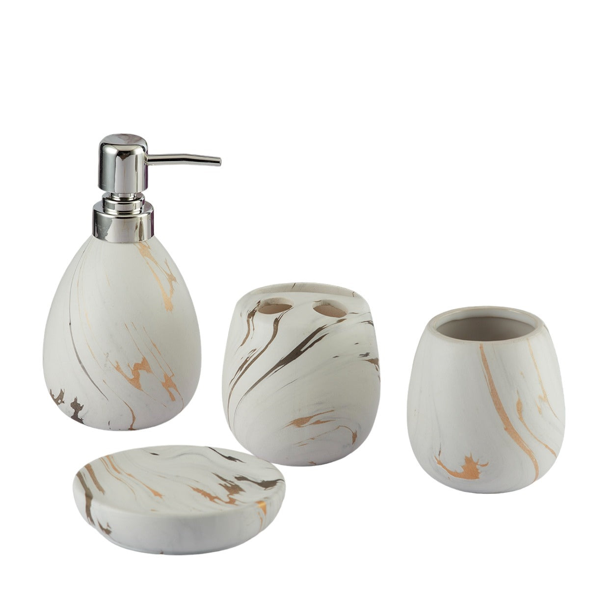 Kookee Ceramic Bathroom Sets, Off White, ART09599