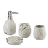 Ceramic Bathroom Set of 4 with Soap Dispenser (9599)