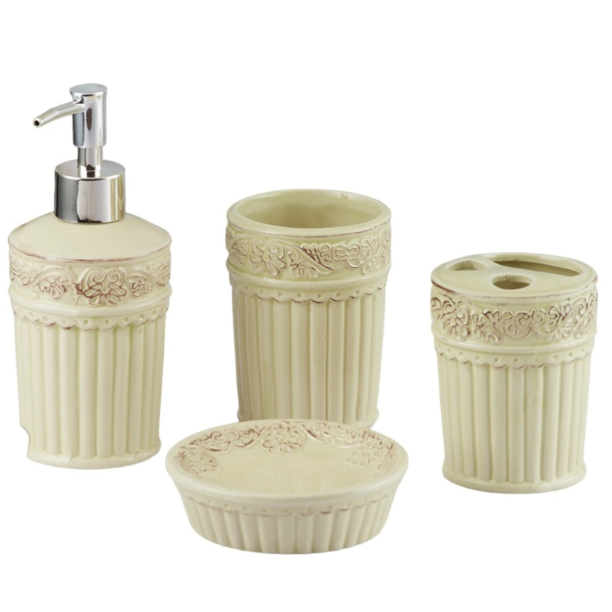 Kookee Ceramic Bathroom Sets, Off White, ART09601