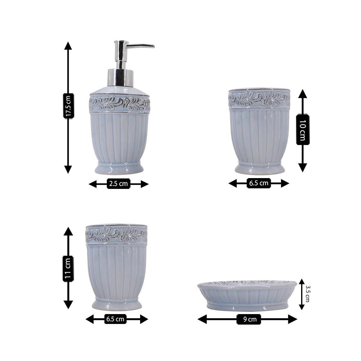 Kookee Ceramic Bathroom Sets, Blue, ART09602