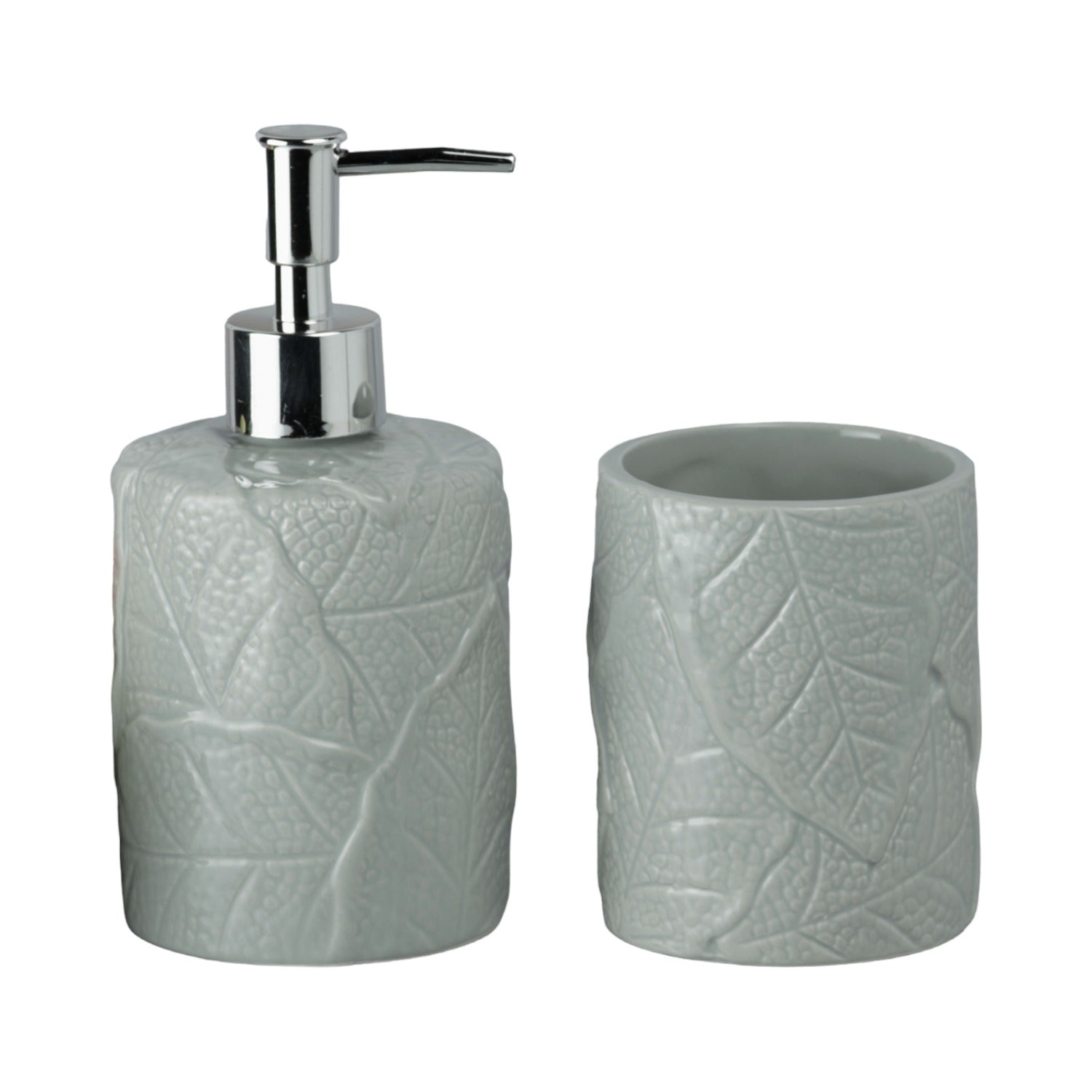 Kookee Ceramic Bathroom Sets, Grey, ART09607
