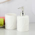 Ceramic Bathroom Accessories Set of 2 Bath Set with Soap Dispenser (9608)