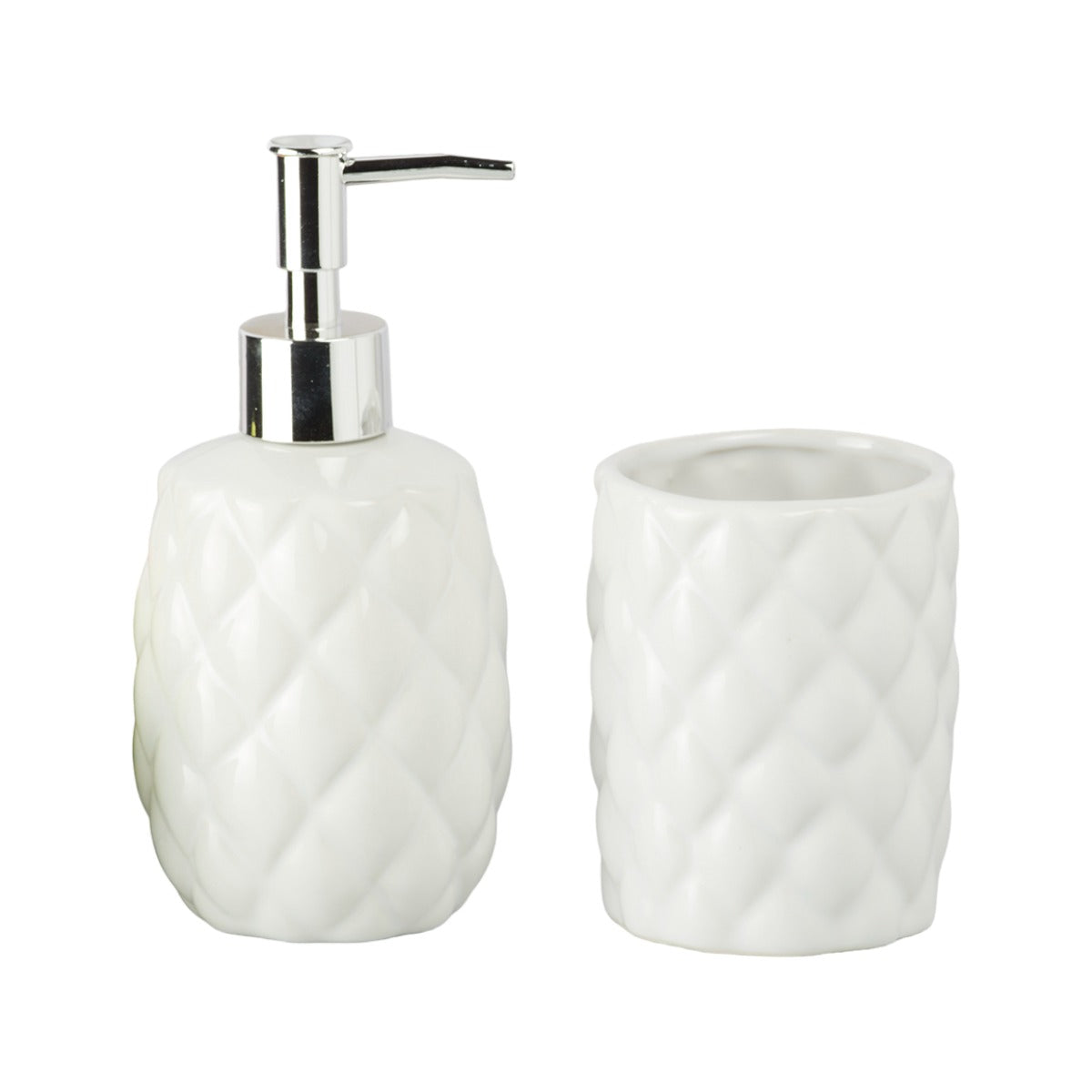 Kookee Ceramic Bathroom Sets, White, ART09612