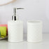 Ceramic Bathroom Accessories Set of 2 Bath Set with Soap Dispenser (9718)