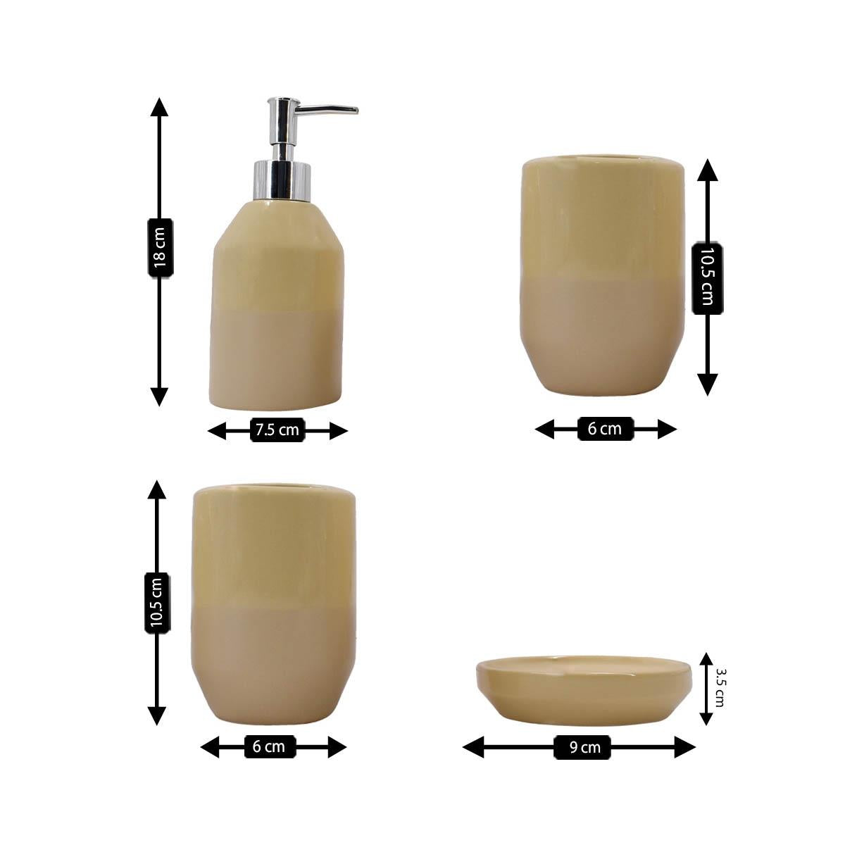 Kookee Ceramic Bathroom Sets, Beige, ART09623