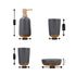 Ceramic Bathroom Accessories Set of 4 with Soap Dispenser (9619)