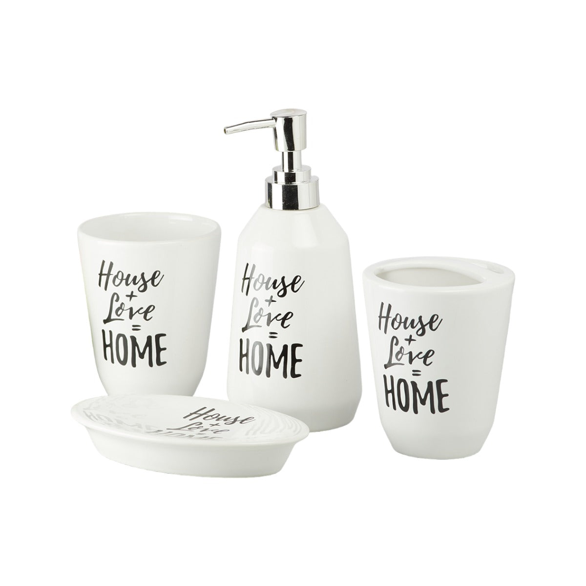 Kookee Ceramic Bathroom Sets, White, ART09629
