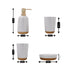 Ceramic Bathroom Set of 4 with Soap Dispenser (9639)