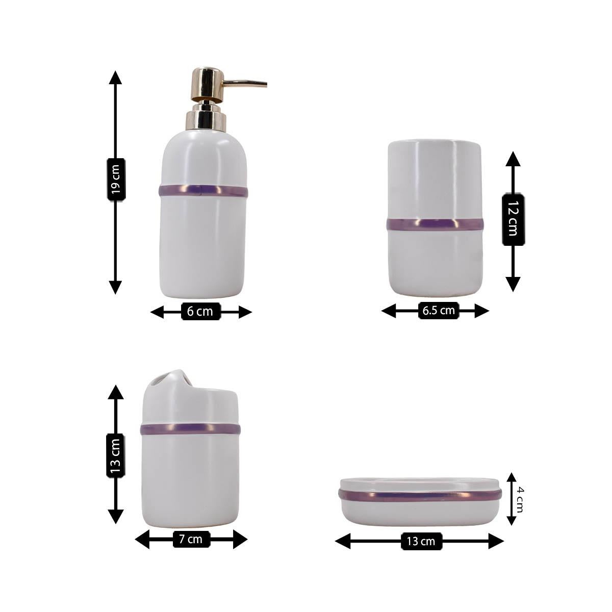 Kookee Ceramic Bathroom Sets, White, ART09643