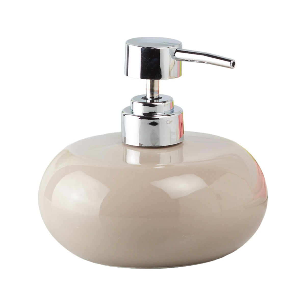 Ceramic Soap Dispenser for handwash for Bathroom, Beige (V-CSD-001-1)