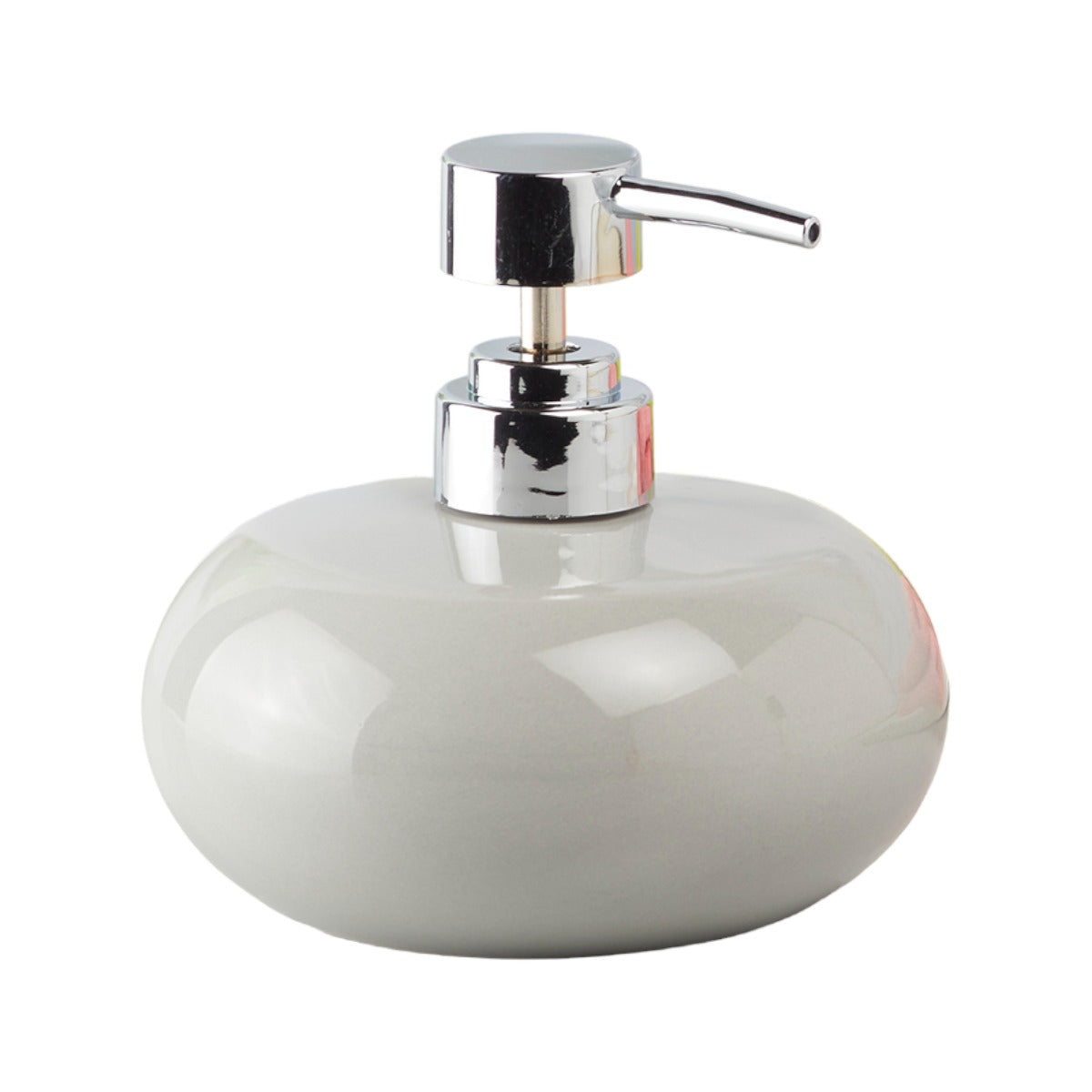 Ceramic Soap Dispenser for handwash for Bathroom, Grey, (Set of 1) (9656)