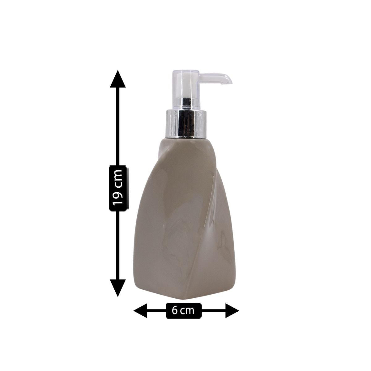 Ceramic Soap Dispenser for handwash for Bathroom, Beige (V-CSD-042)