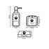 Ceramic Bathroom Set of 3 with Soap Dispenser (9677)