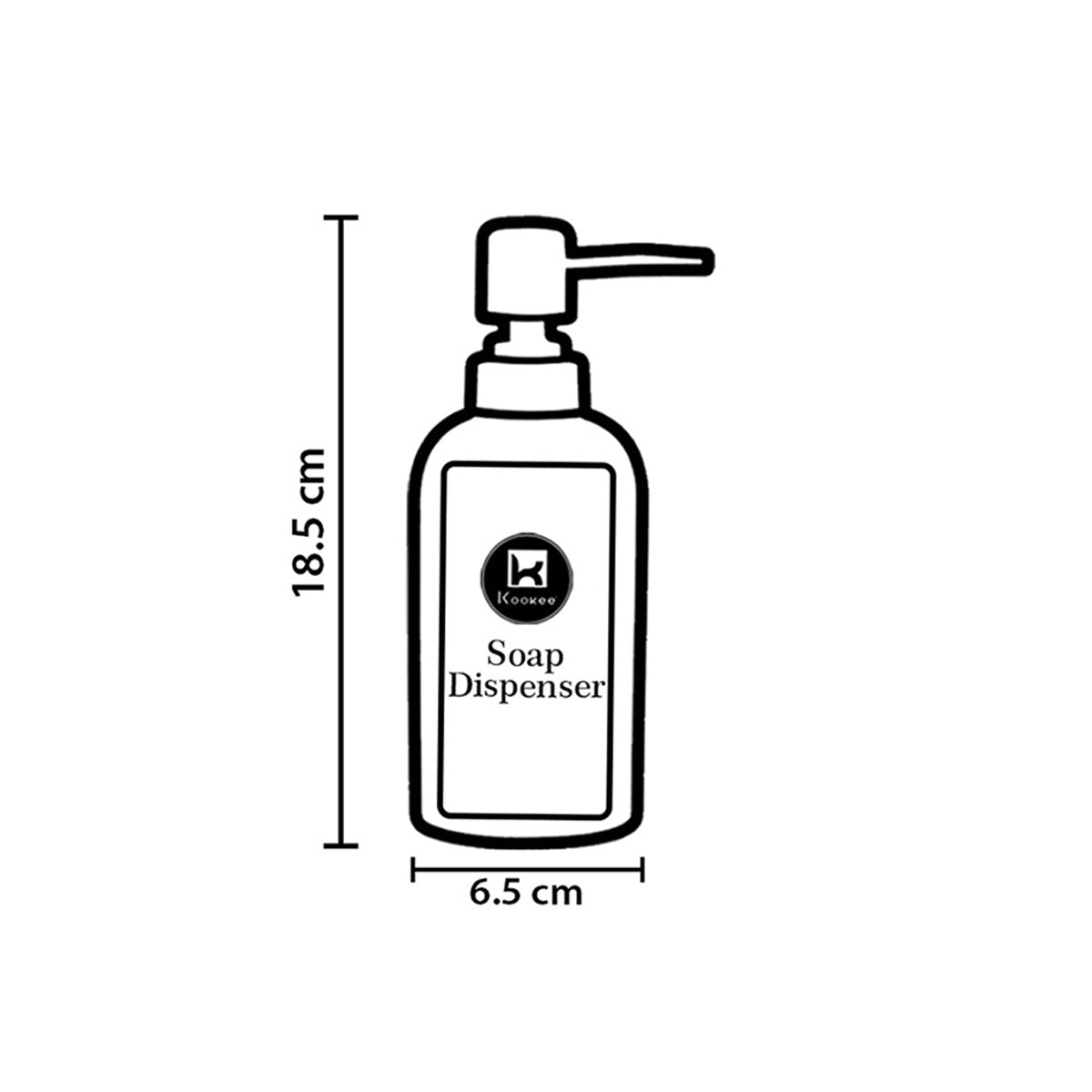 Ceramic Soap Dispenser for handwash for Bathroom, Multicolor, (Set of 1) (9687)