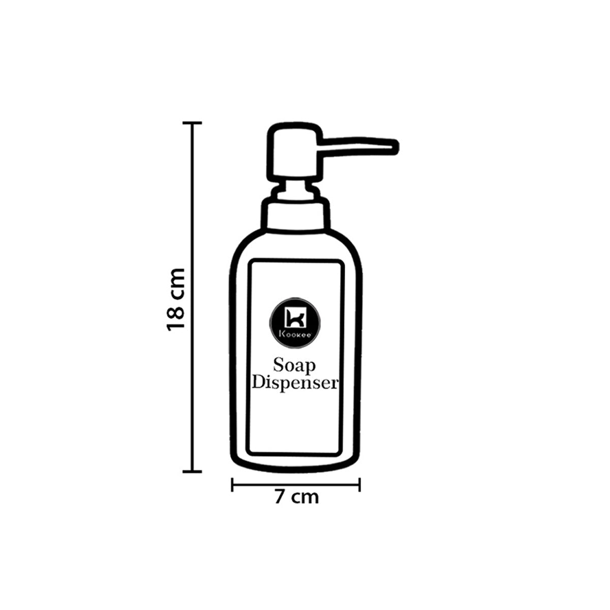 Ceramic Soap Dispenser handwash Pump for Bathroom, Set of 1, Multicolor (V-CBS-120-3)