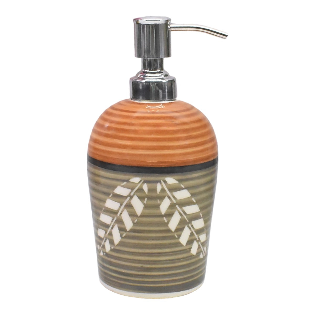 Ceramic Soap Dispenser handwash Pump for Bathroom, Set of 1, Multicolor (V-CBS-120-3)