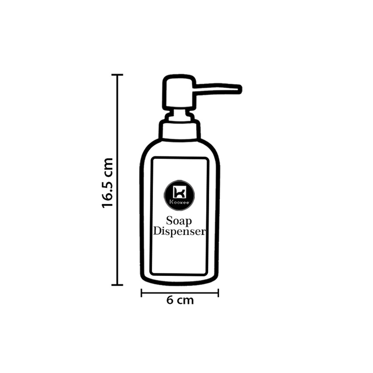 Ceramic Soap Dispenser for handwash for Bathroom, Multicolor, (Set of 1) (9703)