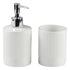 Ceramic Bathroom Accessories Set of 2 with Soap Dispenser (9716)