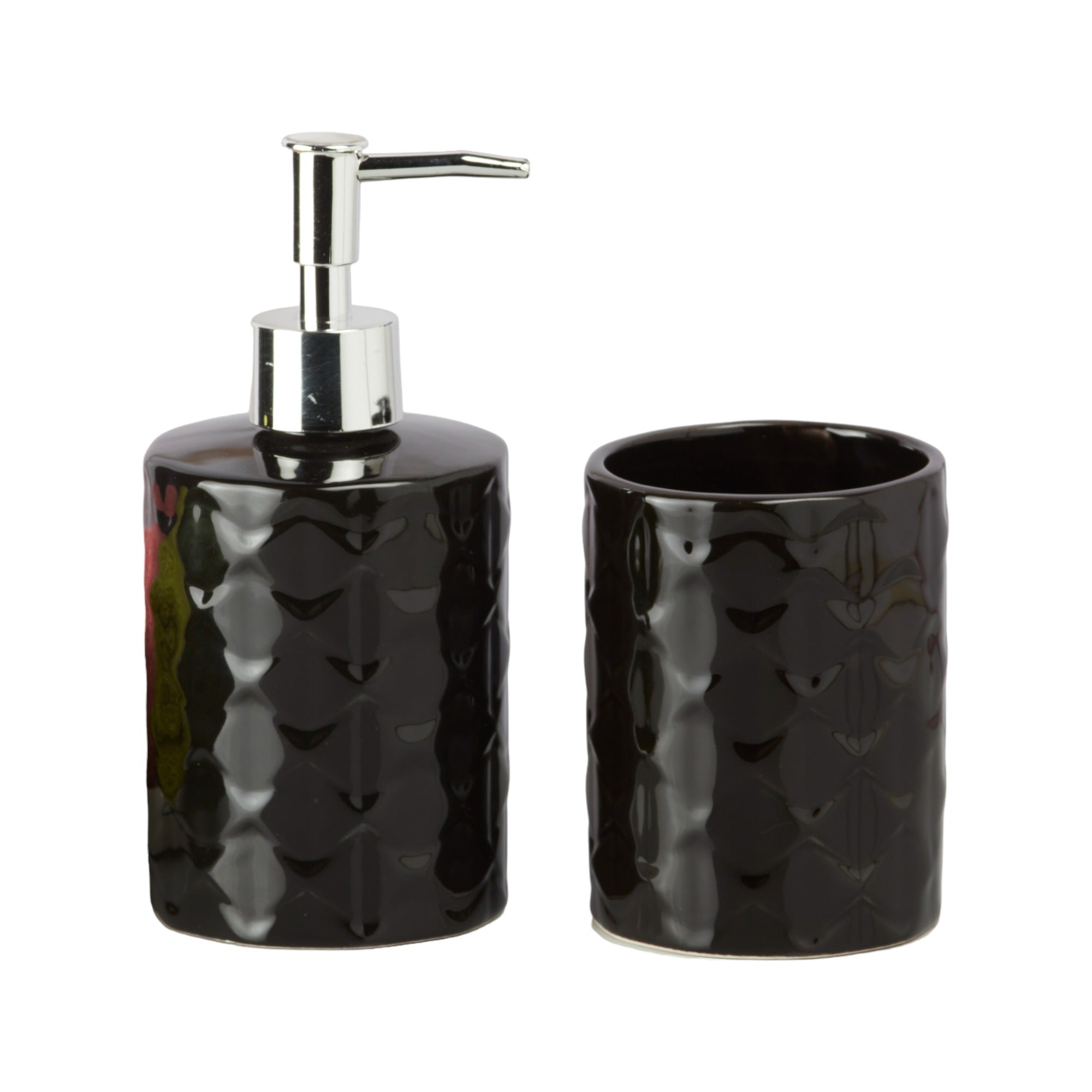 Ceramic Bathroom Set of 2 with Soap Dispenser (9721)
