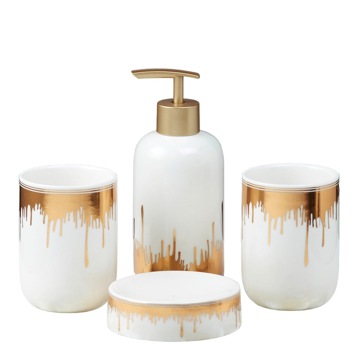 Kookee Ceramic Bathroom Sets, White, ART09738