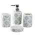 Ceramic Bathroom Set of 4 with Soap Dispenser (9752)