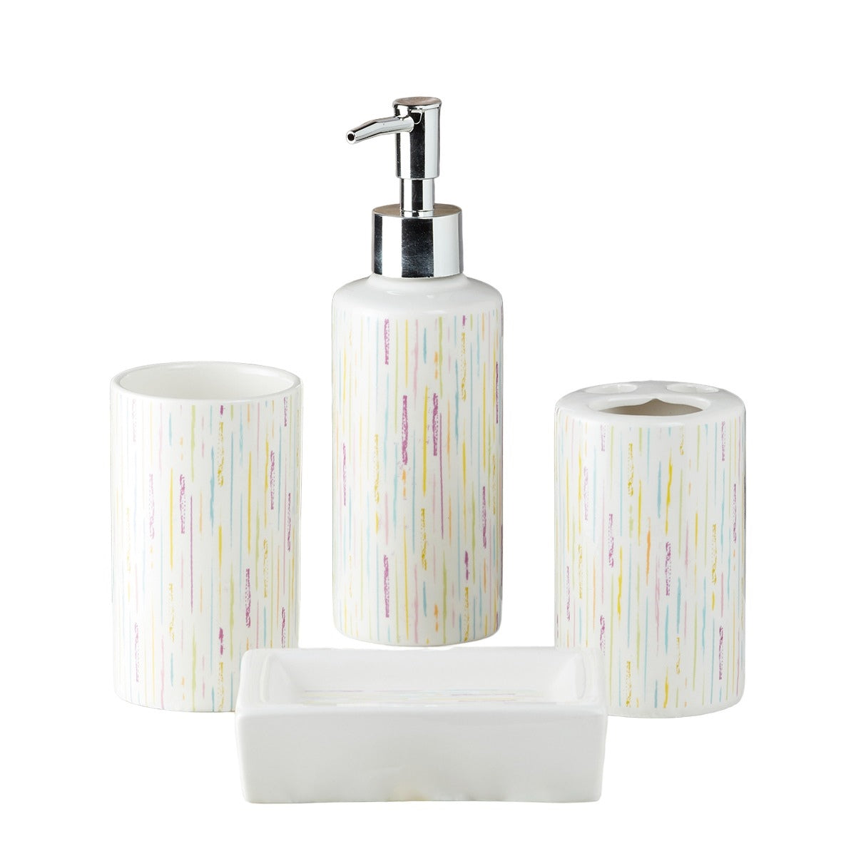 Kookee Ceramic Bathroom Sets, Multi, ART09759