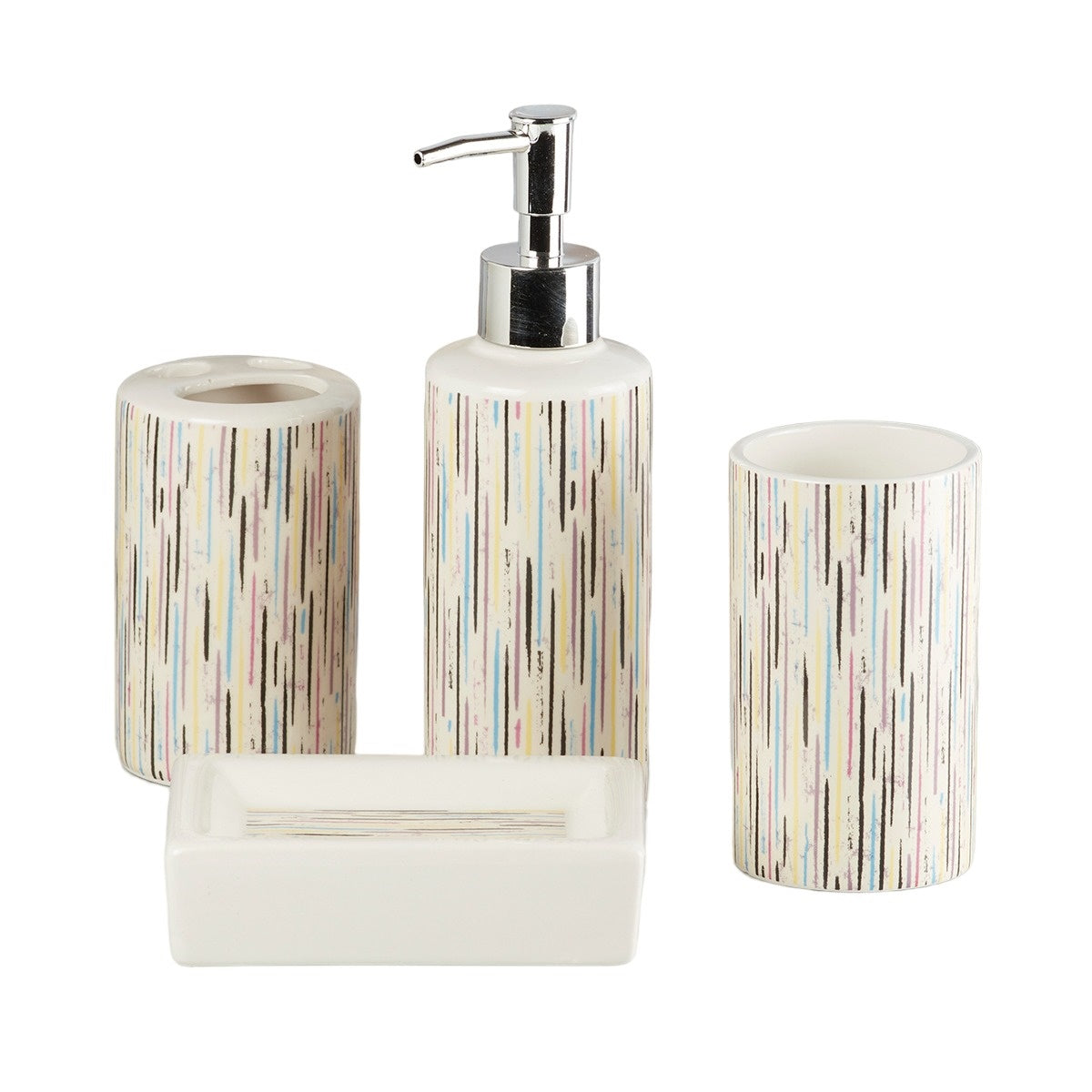Kookee Ceramic Bathroom Sets, Multi, ART09760