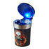 Plastic Car Ashtray Bucket with Lid and LED for Smokers (9787)