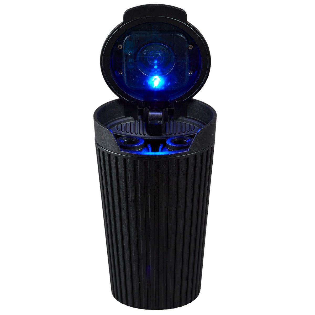 Plastic Car Ashtray Bucket with Lid and LED for Smokers (9798)