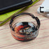 Glass Ashtray for Smokers, Printed, Round (9819)