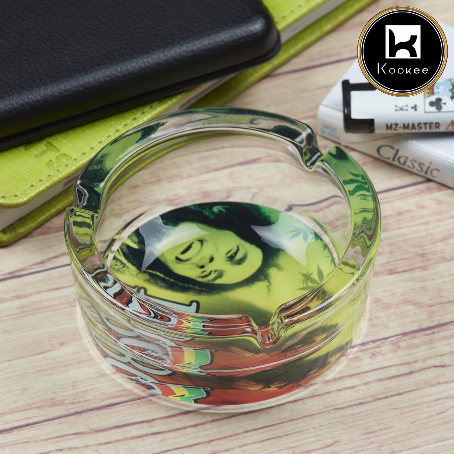 Kookee Glass Ashtrays, Multi, ART09832