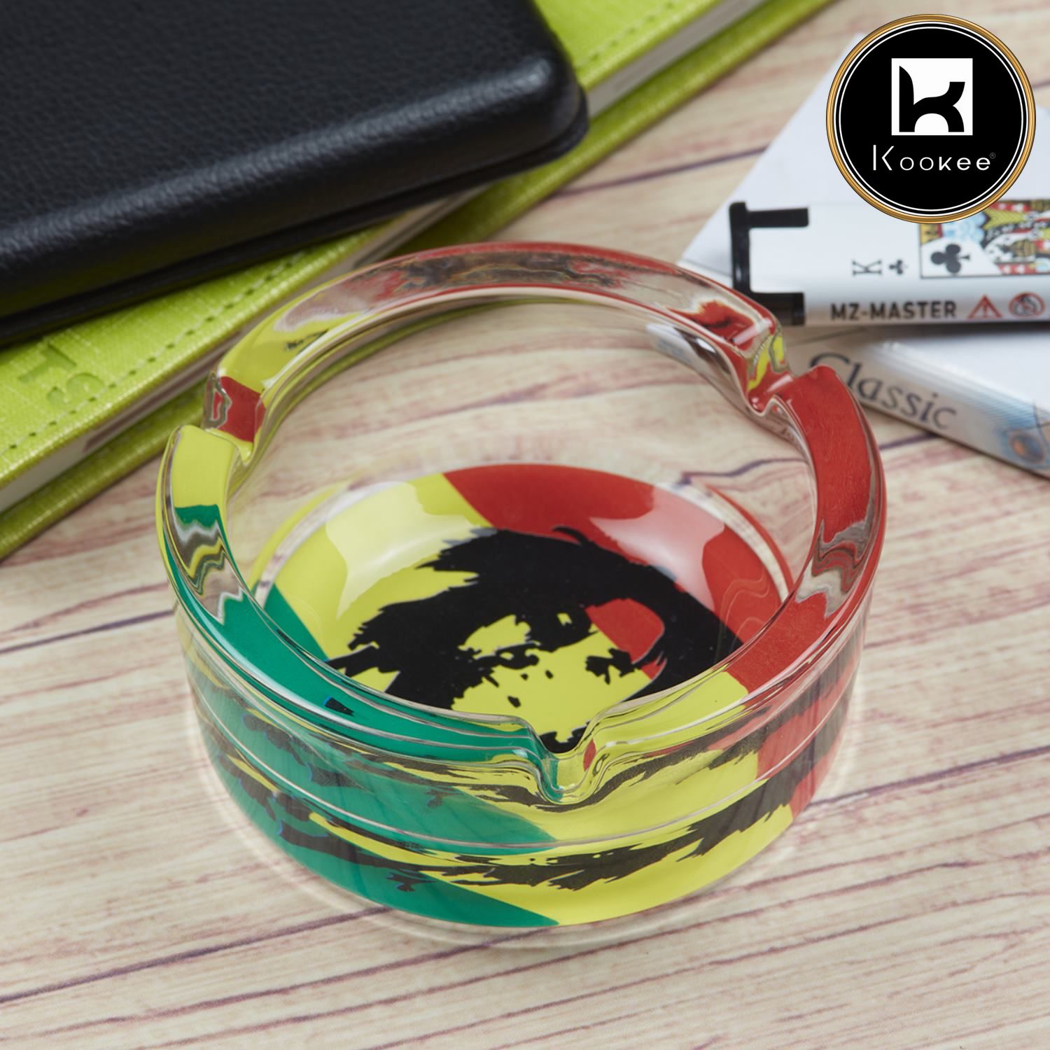 Kookee Glass Ashtrays, Multi, ART09834