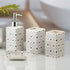 Ceramic Bathroom Accessories Set of 4 Bath Set with Soap Dispenser (9845)