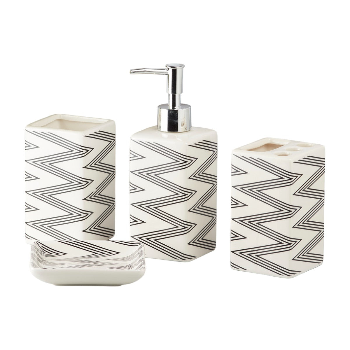 Kookee Ceramic Bathroom Sets, White, ART09845