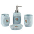 Ceramic Bathroom Set of 4 with Soap Dispenser (9866)