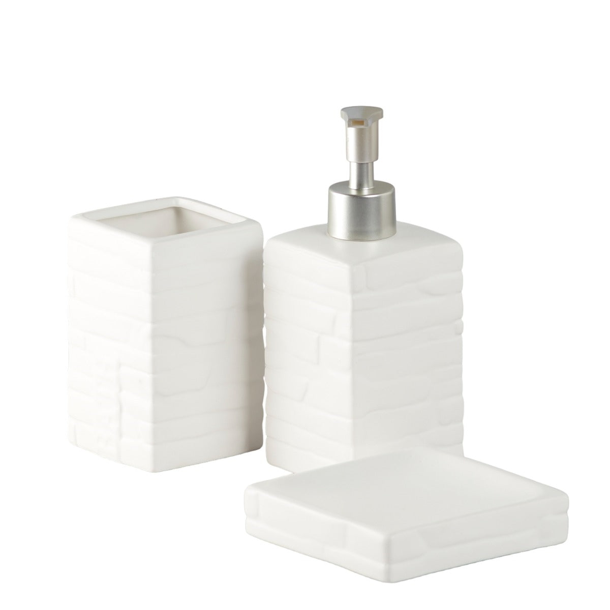 Kookee Ceramic Bathroom Sets, White, ART09869
