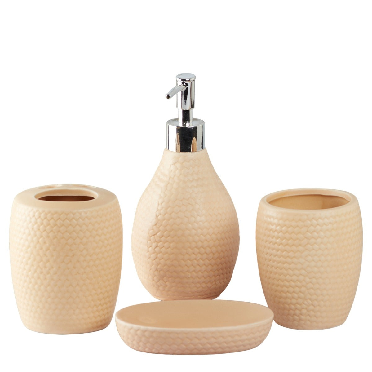 Kookee Ceramic Bathroom Sets, Ivory, ART09876