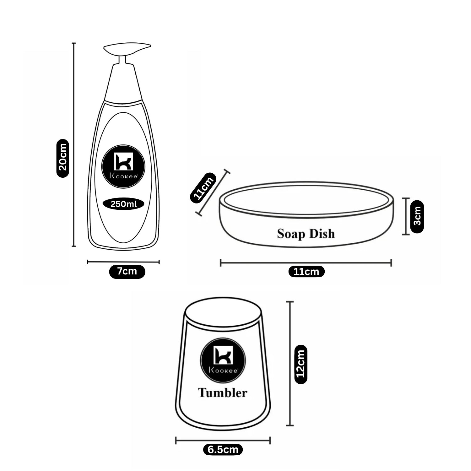 Kookee Ceramic Bathroom Sets, Purple, ART09884